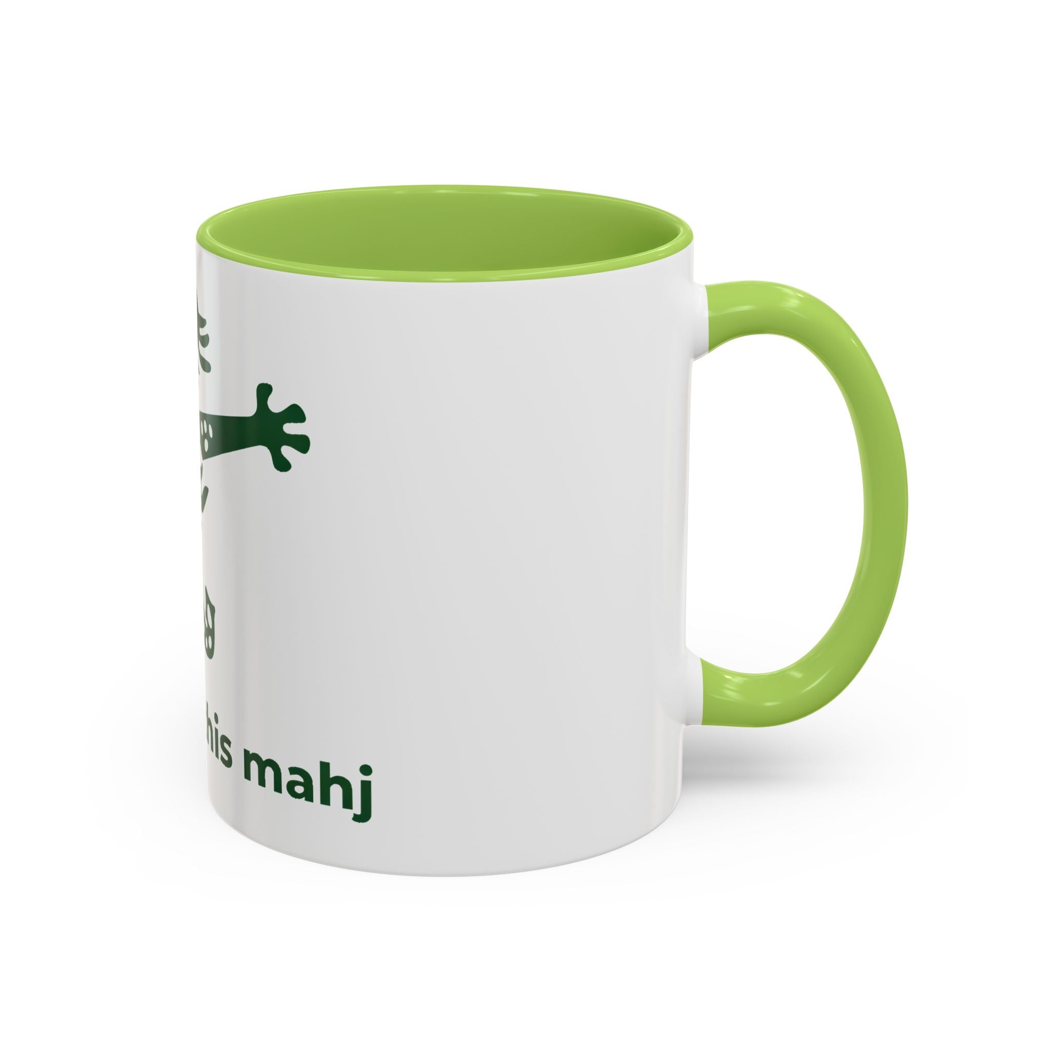 Cute Mahjong Coffee Mug | Green Dragon | I love you this mahj