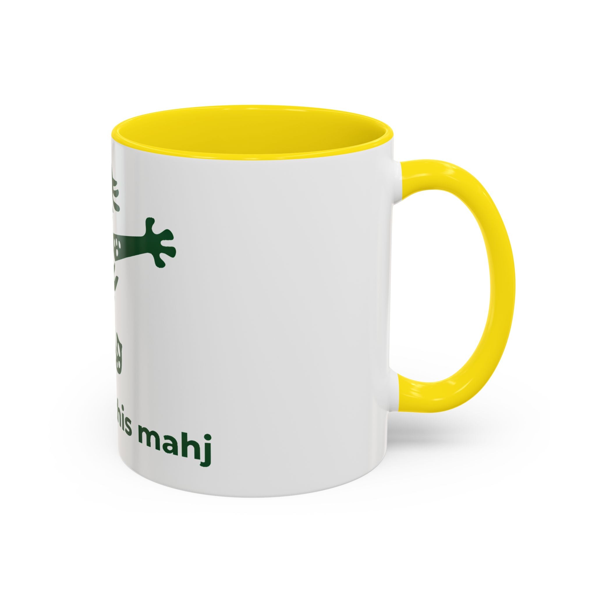 Cute Mahjong Coffee Mug | Green Dragon | I love you this mahj